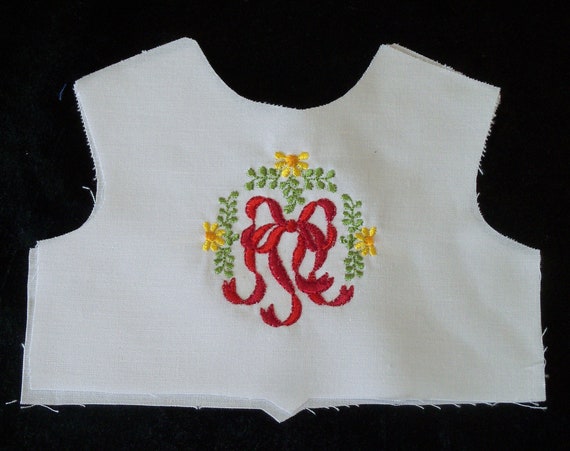 18 Inch size / Farmcookies Embroidered Summer Bodice Front / Lining Included / Sewing for 18" American Girl Doll Clothes
