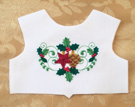 18 Inch size / Farmcookies Embroidered Bodice Front / Lining Included / Sewing for 18" American Girl Doll Clothes