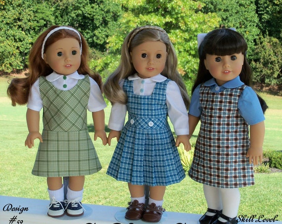 18" Size / PRiNTED Sewing Pattern: A CLASS ACT /School Uniform Pattern Fits American Girl ® or Other 18" Dolls