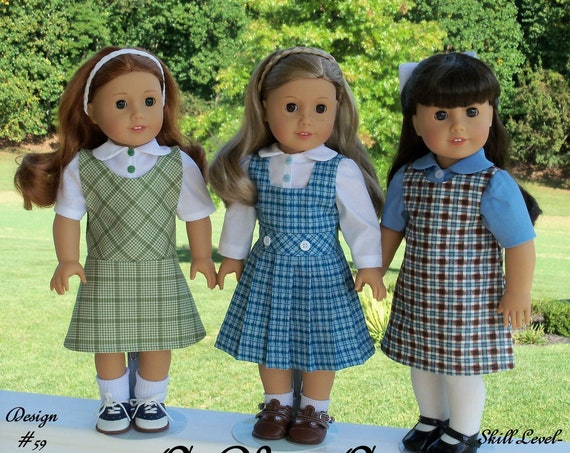 18 Inch Size / PDF Sewing Pattern: A CLASS ACT /School Uniform Sewing Pattern fits Like American Girl Doll Clothes Patterns