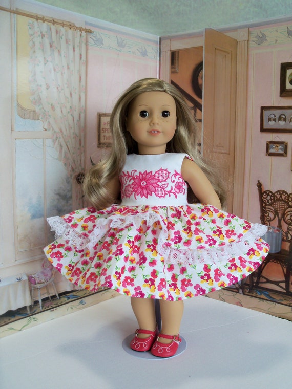Fits Like American Girl Doll Clothes / Farmcookies 18 Inch Doll Dress / 18 Inch Doll Clothes For American Girl
