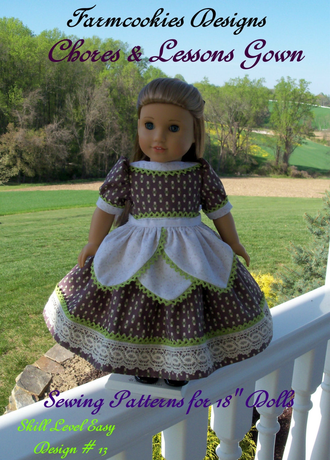 PDF Sewing Pattern: Historical Chores & Lessons Gown With Tulip Apron ...