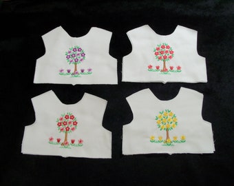 18 Inch size / Farmcookies Embroidered Spring Bodice Fronts / Linings Included / Sewing for 18" American Girl Doll Clothes