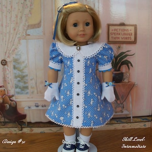 PDF Sewing PATTERN / Kit&#39;s Sunday Best by Farmcookies  / Clothes Fit Like American Girl Doll Clothes Pattern