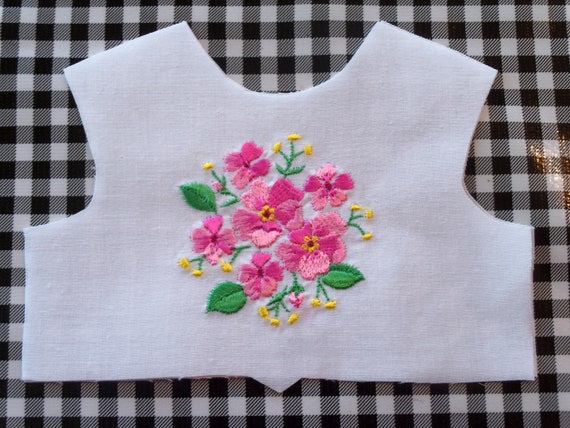 18 Inch size / Farmcookies Embroidered Bodice Front / Lining Included / Sewing for 18" American Girl Doll Clothes