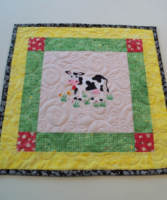 SALE! Farmcookies Embroidered Keepsake Farm Heirloom Quilt for 18" American Girl Doll / Like American Girl Doll Clothes & Bedding