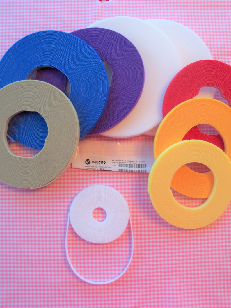 5 Yd EXTRA THiN Doll Clothes VELCRO® Brand Sew-On Hook and Loop / Ultra-Thin 3/8 Wide VELCRO® Brand fastener/ Many Colors Available image 3