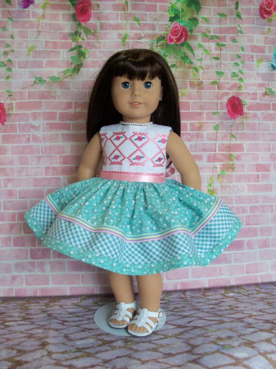 Fits Like American Girl Doll Clothes / Farmcookies 18 Inch Summer Doll Dress / 18 Inch Doll Clothes For American Girl