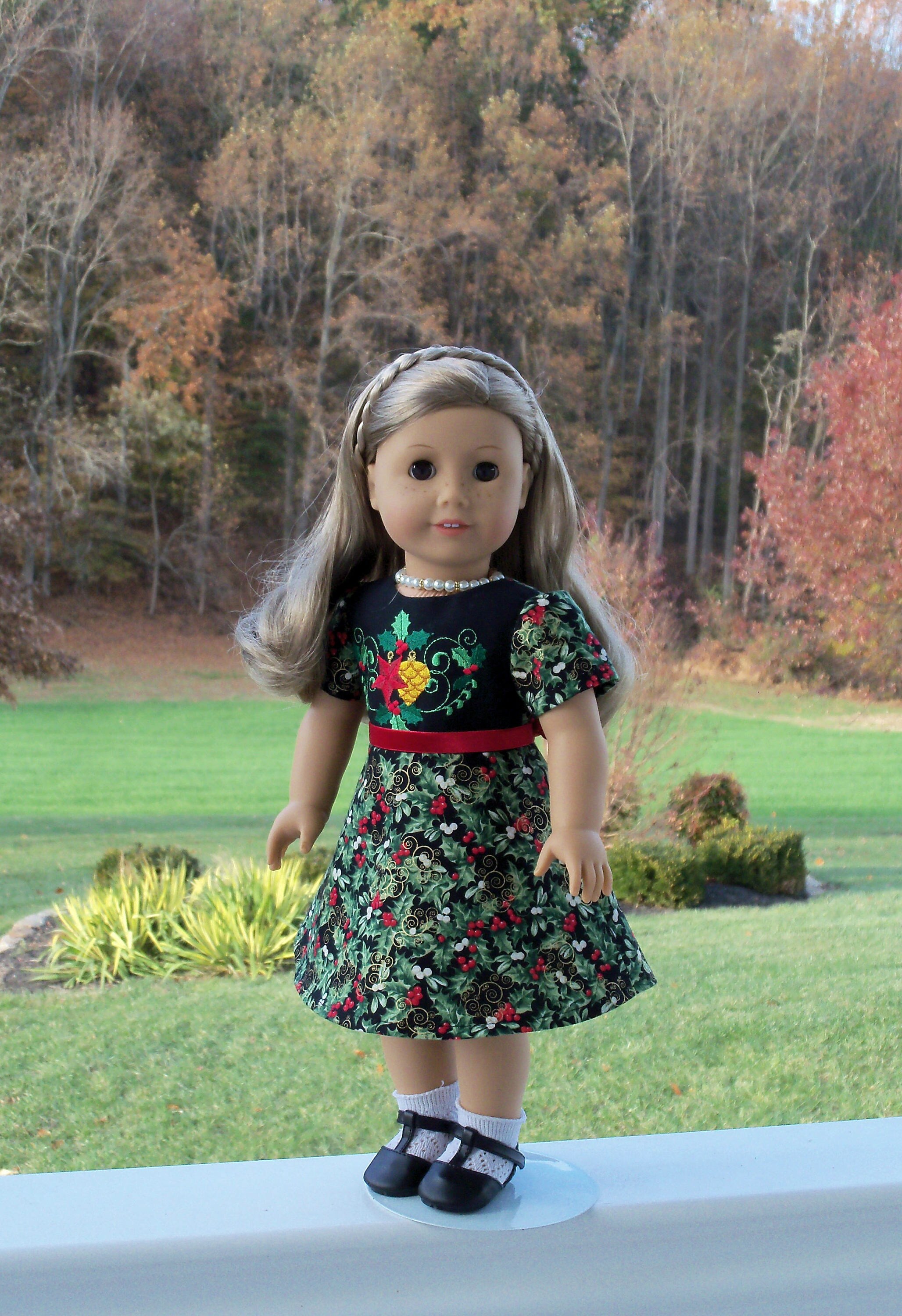 american girl kit christmas dress