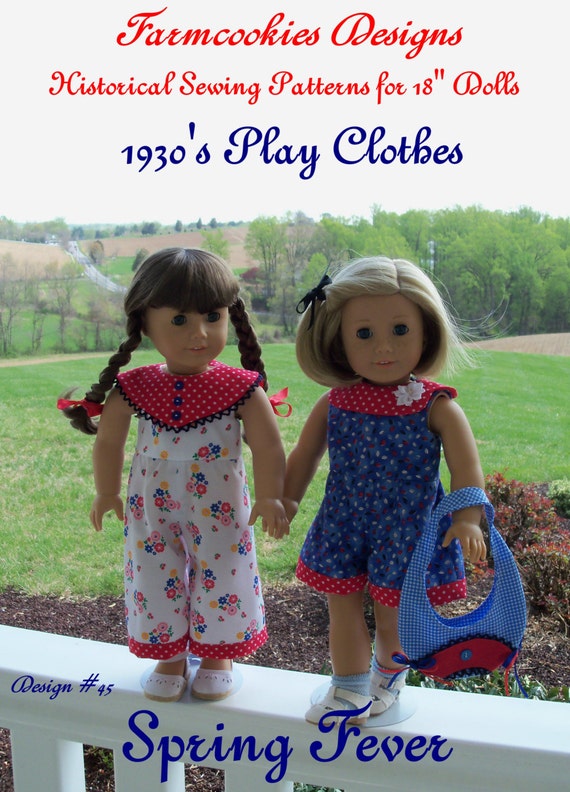 Play and Dress Clothes Patterns for 18 Doll Clothes 