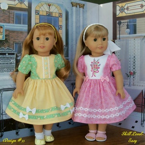 PDF Sewing Pattern with Optional Embroidery Fits American Girl ® Doll / RAINBOW SHERBET /  Sewing Pattern for 18" Dolls