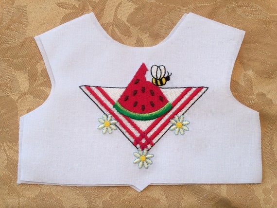 18 Inch size / Farmcookies Embroidered Bodice Front / Lining Included / Sewing for 18" American Girl Doll Clothes