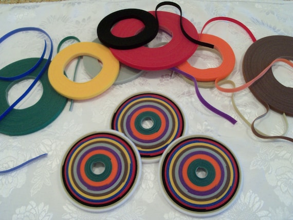 11 Yards EXTRA THIN Genuine VELCRO® Brand Hook and Loop / Rainbow Pack Ultra-Thin, Low Profile Doll Clothes Hook and Loop