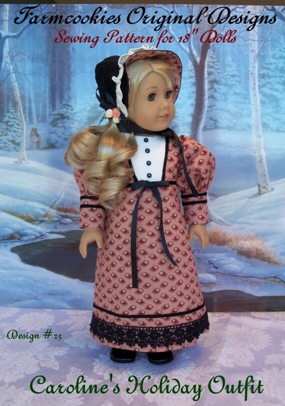 PRINTED Sewing PATTERN /Caroline's Holiday Outfit / Clothes That Fit American Girl ®Caroline or Josephina