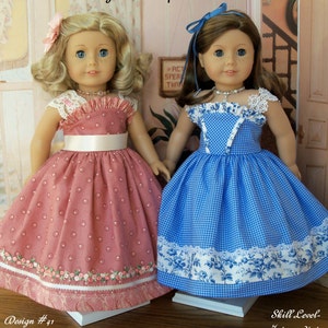 PDF Sewing Pattern / Ashes of Roses /  Fits American Girl or Other 18&quot; Dolls