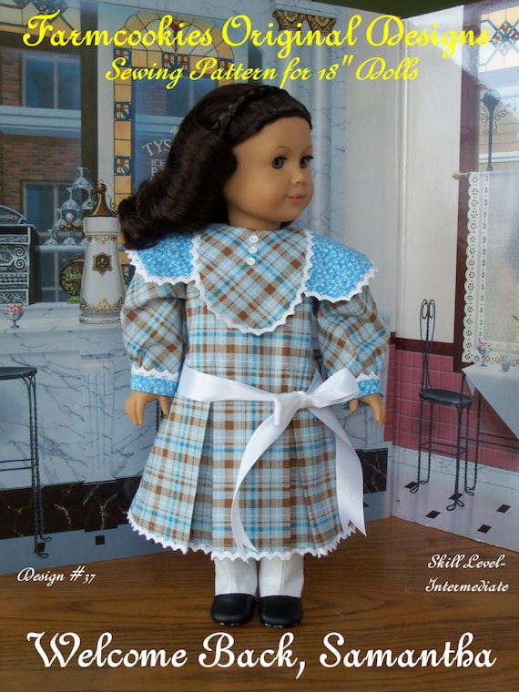 PDF Sewing Pattern / Welcome Back, Samantha! / Patterns Fits American Girl or other 18" Dolls