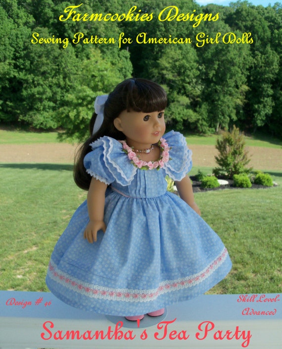 PDF Sewing Pattern / Samantha's Tea Party / Sewing Pattern for 18" Dolls