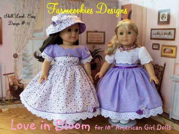 PRINTED Sewing Pattern / Love In Bloom / Sewing Pattern Fits 18" American Girl ® Dolls