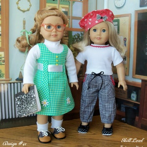 PDF Sewing Pattern/  STUDY BUDDIES / Fits American Girl® or Other 18&quot; Dolls