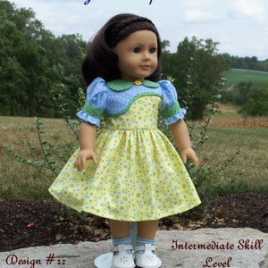 PDF Sewing Pattern / Ruthie&#39;s School Dress Fit American Girl® or other 18&quot; Dolls