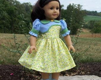 PRINTED Pattern / Ruthie's School Dress for American Girl Kit, Ruthie, Molly or other 18" Dolls