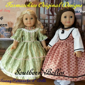 PDF SEWING PATTERN  Fits Marie Grace or Cecile- Southern Belles/ Sewing Pattern for 18&quot; Dolls