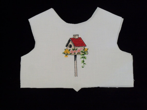 18 Inch size / Farmcookies Embroidered Summer Bodice Front / Lining Included / Sewing for 18" American Girl Doll Clothes