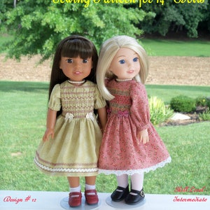 PDF Sewing Pattern: Wellie SIMPLE SMOCKING /Pattern Fits Ruby Red Fashion Friends and American Girl  Wellie Wishers®