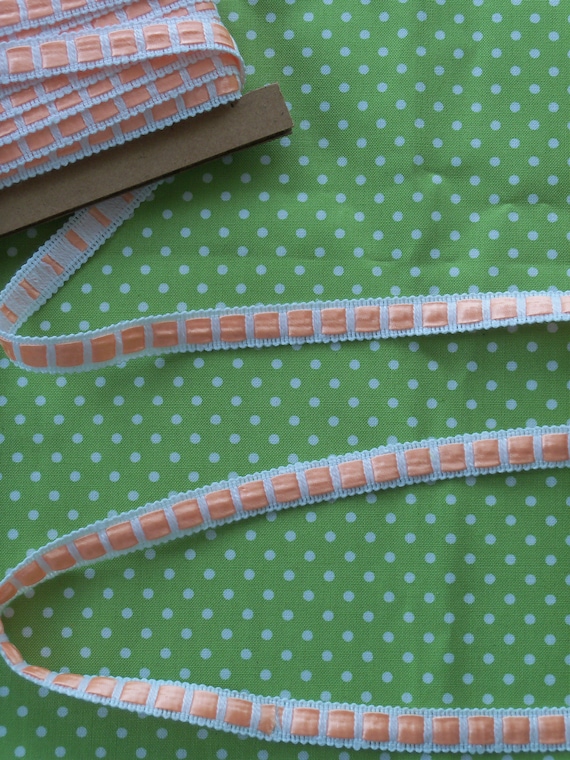 4 Yards Peach Insertion Crochet Trim for Doll Clothes