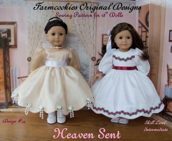 PDF Sewing Pattern / HEAVEN SENT / 18 Inch Doll Clothes Pattern fits American Girl or Other 18" Dolls