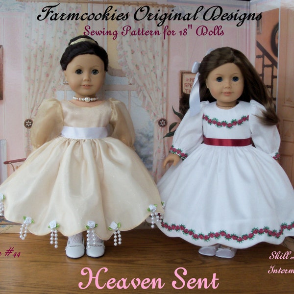 PRINTED Sewing Pattern / HEAVEN SENT / Fits American Girl® or Other 18" Dolls