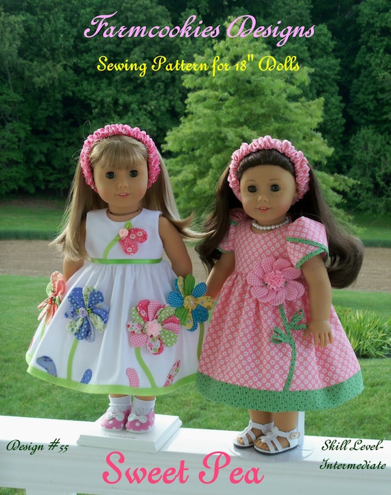 Like American Girl Doll Clothes PRINTED Sewing Pattern / SWEET PEA / Sewing Pattern for American Girl® or Other 18" Doll
