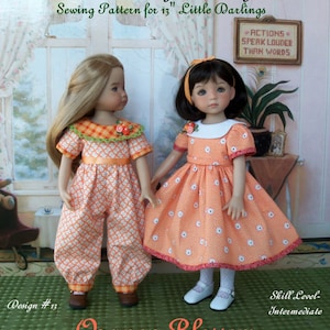 PDF Sewing Pattern / ORANGE BLOSSOM for  Dianna Effner&#39;s 13&quot; Little Darling Dolls