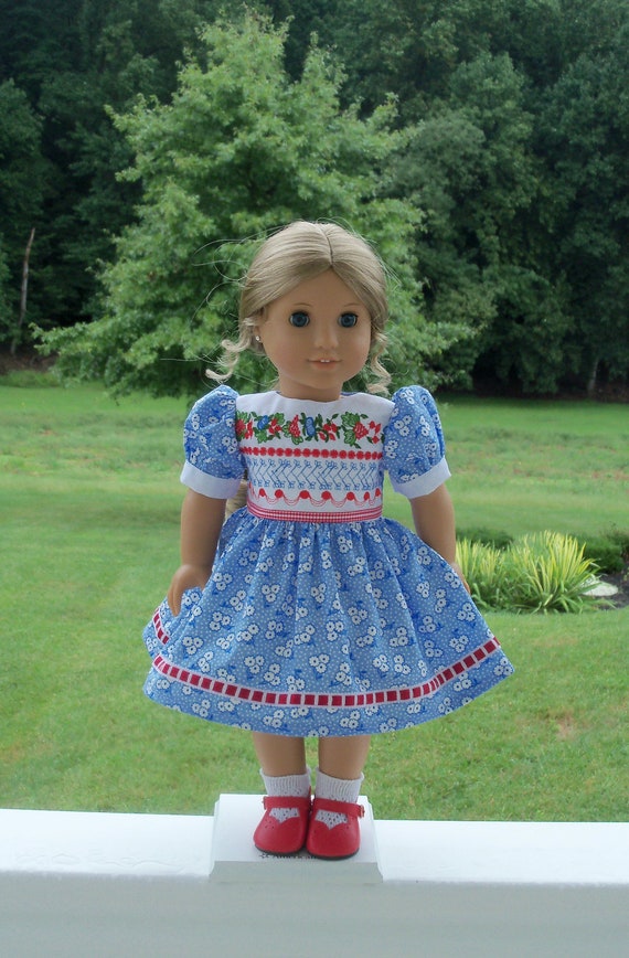 Like American Girl Doll Clothes / Embroidered Dress / 18 Inch Doll Clothes by Farmcookies fits American Girl