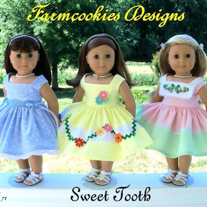 PDF SEWING PATTERN / Sweet Tooth / Farmcookies 18&quot; Doll Clothes Patterns
