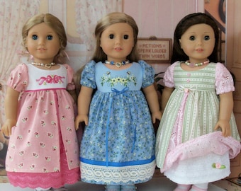 PDF SEWING PATTERN fits like American Girl Doll Clothes / Regency Afternoon Gown by Farmcookies / 18 Inch Doll Clothes Pattern