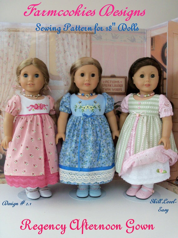 PDF SEWING PATTERN Fits Like American Girl Doll Clothes / Regency