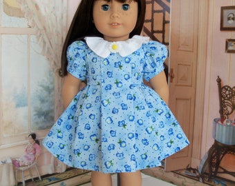 Fits Like American Girl Doll Clothes / Farmcookies 18 Inch 1950's School Doll Dress / 18" Dress For American Girl Doll Rebecca