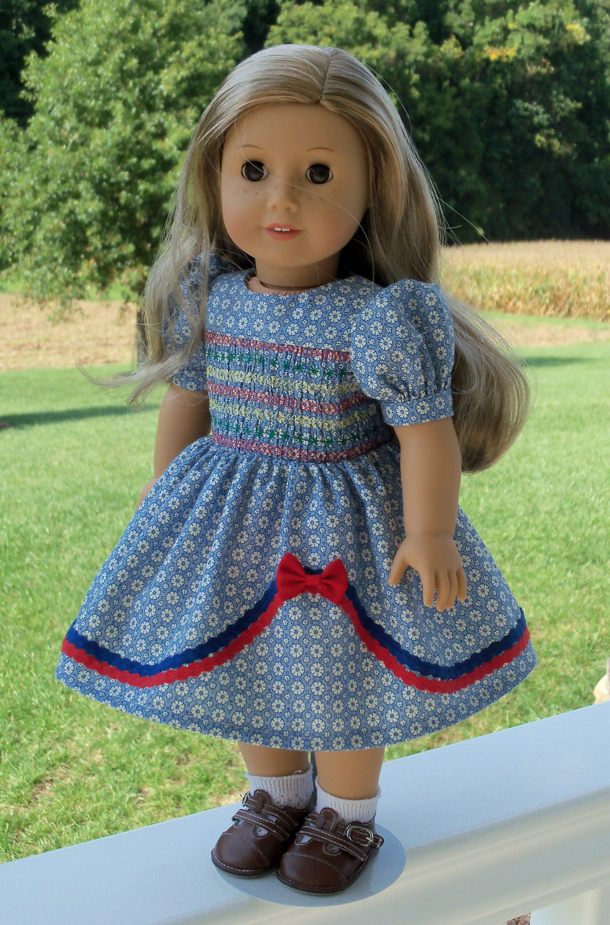 18 American Girl Size PDF Sewing Pattern: Sweet and SIMPLE SMOCKING  /pattern Fits 18 American Girl ® Dolls 