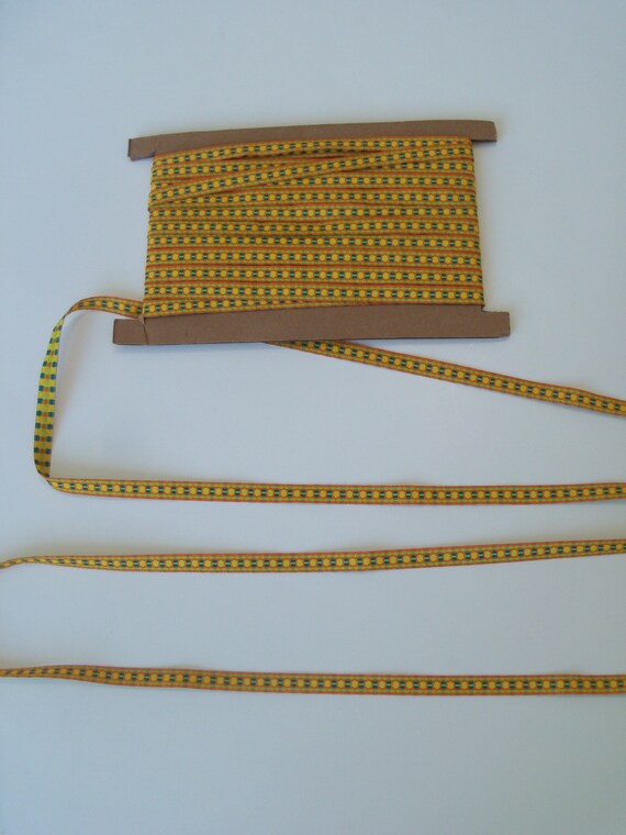 Over 4 1/2 yards Silky Autumn Ribbon Trim/ Farmcookies Doll Clothes Sewing Trims