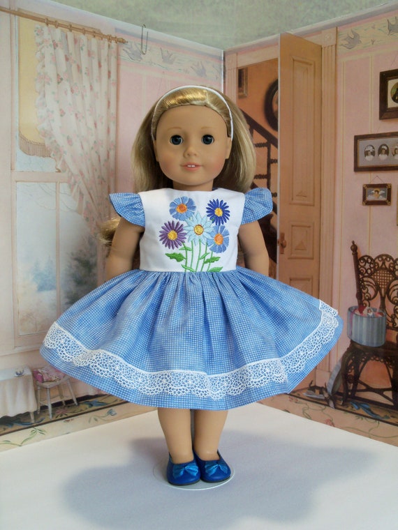 Fits Like American Girl Doll Clothes / Farmcookies 18 Inch Spring Doll Dress / 18 Inch Doll Clothes For American Girl Twins