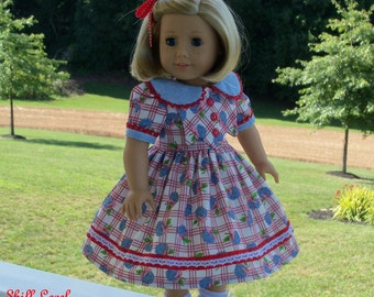 PDF Sewing Pattern- 1930's Birthday Dress / Sewing Pattern Fits  18" Dolls