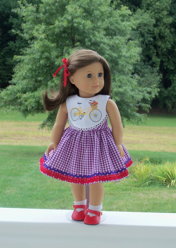 SPECIAL VALUE! Fits Like American Girl Doll Clothes / Embroidered Doll Dress by Farmcookies / 18 Inch Doll Clothes For American Girl