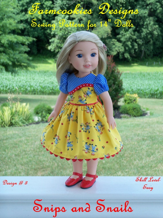 PDF Sewing Pattern: Snips and Snails / Sewing Pattern Fits 14" Wellie Wishers® by American Girl®