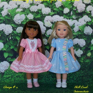 Taille 34 pouces / PDF à téléchargement immédiat PATRON DE COUTURE pour vêtements de poupée / Un splendide printemps en Wellie ! / pour American Girl Wellie Wisher ®
