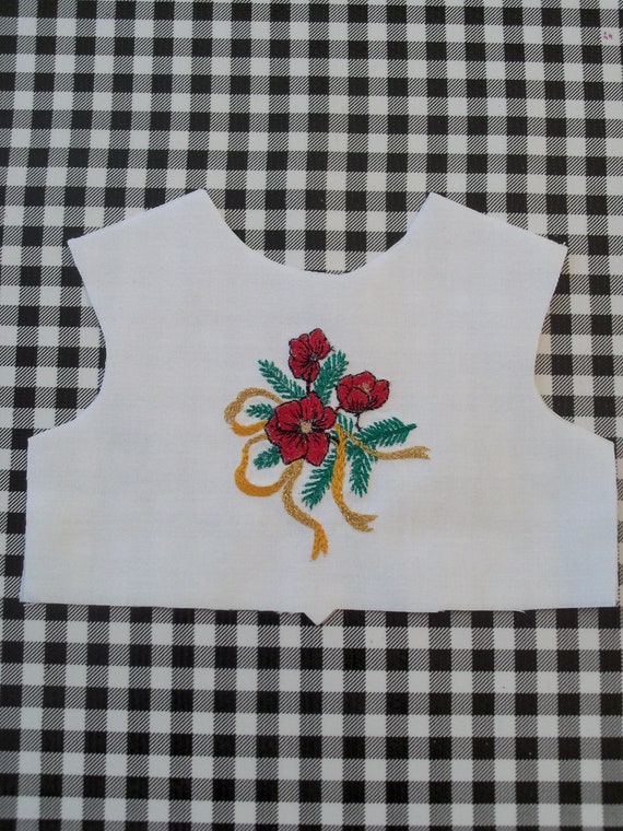 18 Inch size / Farmcookies Embroidered Bodice Front / Lining Included / Sewing for 18" American Girl Doll Clothes