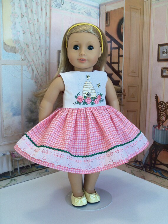 Fits Like American Girl Doll Clothes / Farmcookies 18 Inch Spring Doll Dress / 18 Inch Doll Clothes For American Girl