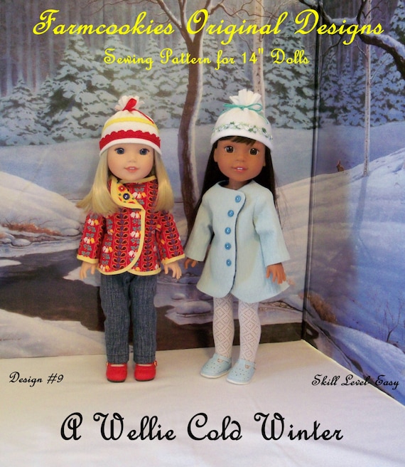 PRINTED Sewing Pattern: A Wellie Cold Winter/ Sewing Pattern Fits American Girl Wellie Wishers®