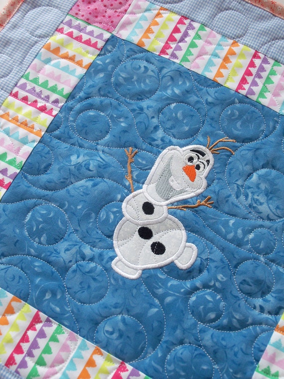 Farmcookies Olaf Frozen Snowman Keepsake Doll Quilt for 18" American Girl Doll / Like American Girl Doll Clothes and Bedding
