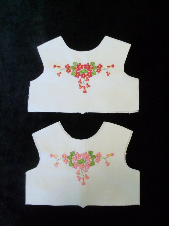 18 Inch size / Farmcookies Embroidered Summer Bodice Front / Lining Included / Sewing for 18" American Girl Doll Clothes